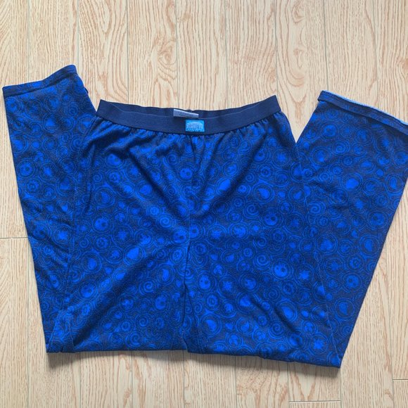 Boys Fleece Onesie Pajama Pant Set Blue Grey L - Picture 4 of 5